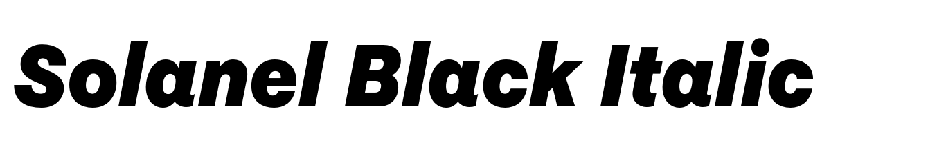 Solanel Black Italic